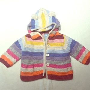Newborn 0-3 babyGap multicolored button up sweater